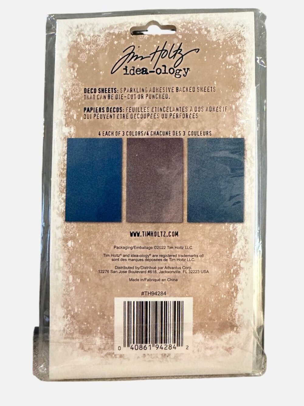 Tim Holtz Idea Ology Deco Adhesive Sheets Winter River Sparkling TH94284 Retired